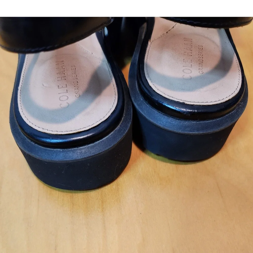 Cole Haan Women's Black Leather Slingback Loafers – Size 9.5B‎ – Grand.OS